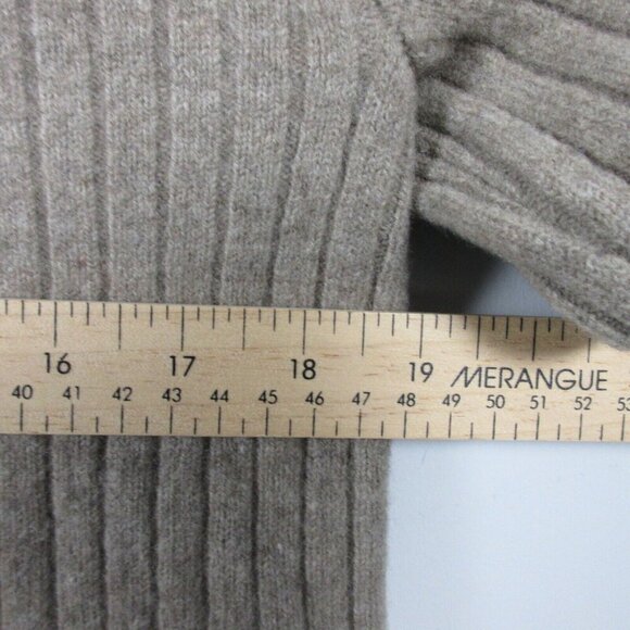 Club Monaco 100% Wool V-Neck Sweater Men's L Ribbed Pullover Casual Green 436 - Picture 9 of 11